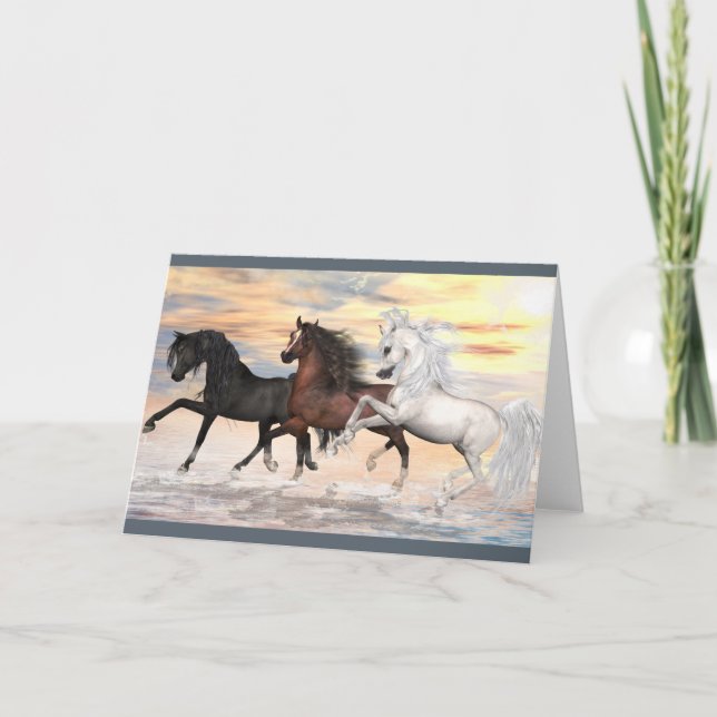 3 Arabians Greeting Card, white envelopes included Card (Front)