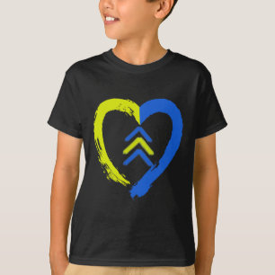 3 Arrows Heart Love Down Syndrome Awareness T-Shirt