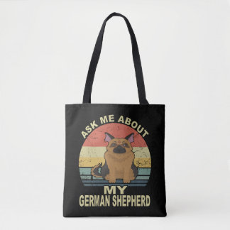 3 Ask Me About My German Shepherd Vintage Tote Bag