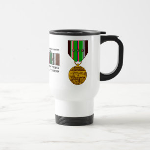 3 BATTLE STARS / WORLD WAR II VETERAN TRAVEL MUG