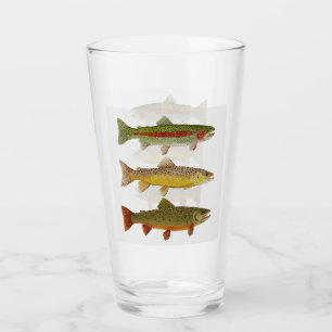 3 Beauties- Trout on a beer glass