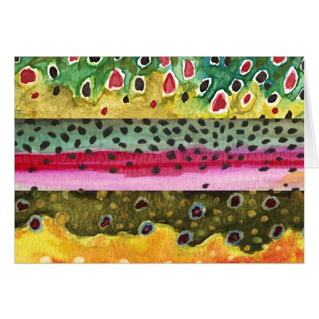 3 Beautiful Trout Skins (Front Horizontal)