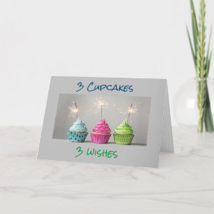 "3" BIRTHDAY WISHES "JUST FOR YOU!" CARD