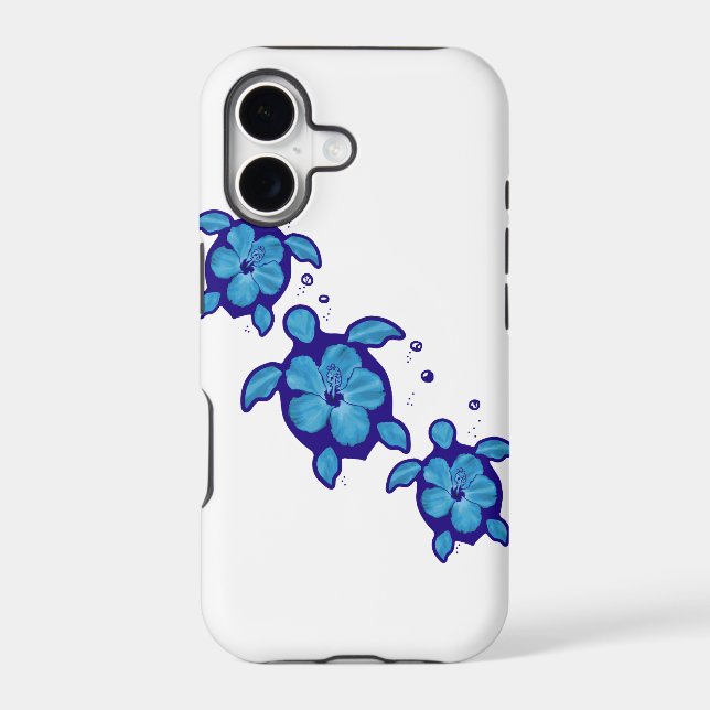 3 Blue Honu Turtles (Back)