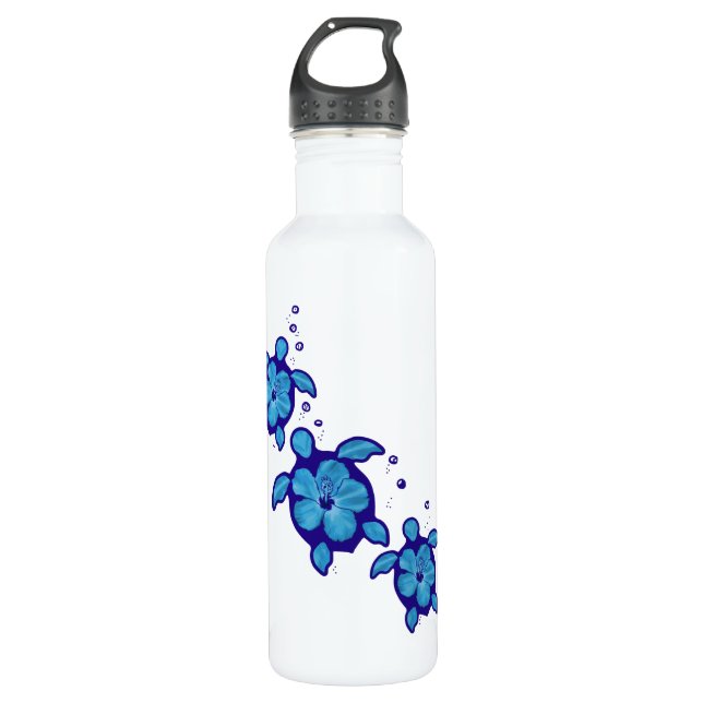 3 Blue Honu Turtles 710 Ml Water Bottle (Front)