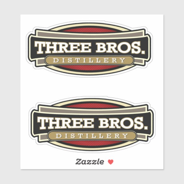 3 Bros Distillery Stickers (Sheet)