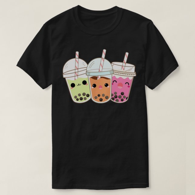 3 Buble Tea Boba Bubble Tea Kawaii Pullover (Design devant)