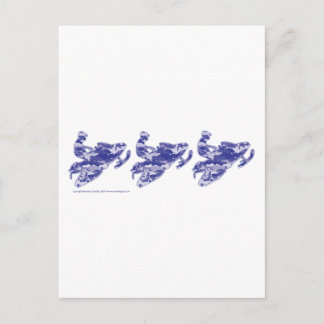 3-Camo-BLUE-Sledders Postcard