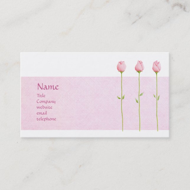 3 Carte de profil Rosebustes roses (Devant)