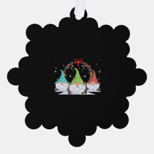 3 Christmas Gnomes Ornament Card