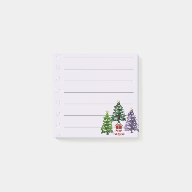 3 Christmas tree  Post-it Notes (Front)