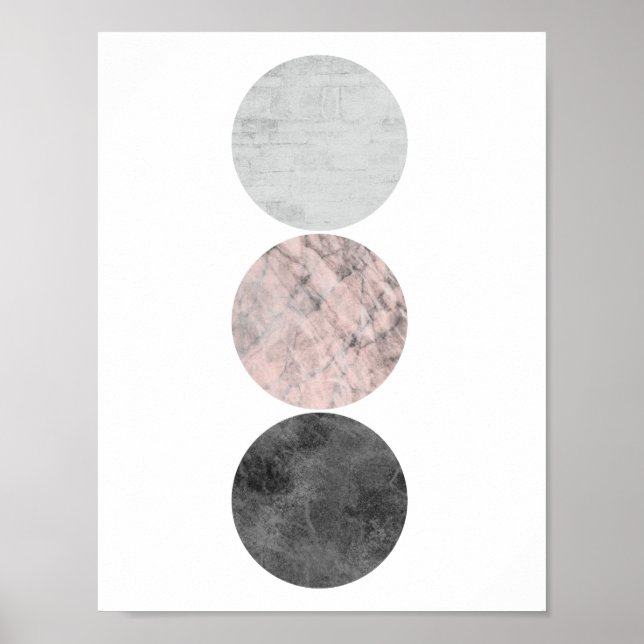 3 circles pink poster (Front)