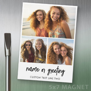 3 Collage de photos avec texte manuscrit - Magnet