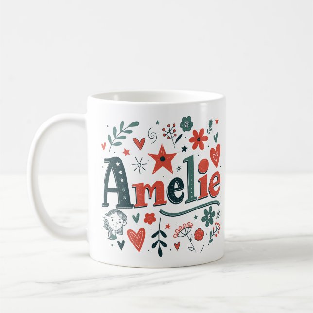 3 Color Amelie 2 Coffee Mug (Left)