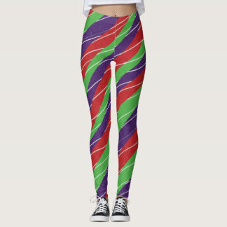 3 Color Candy cane Leggings