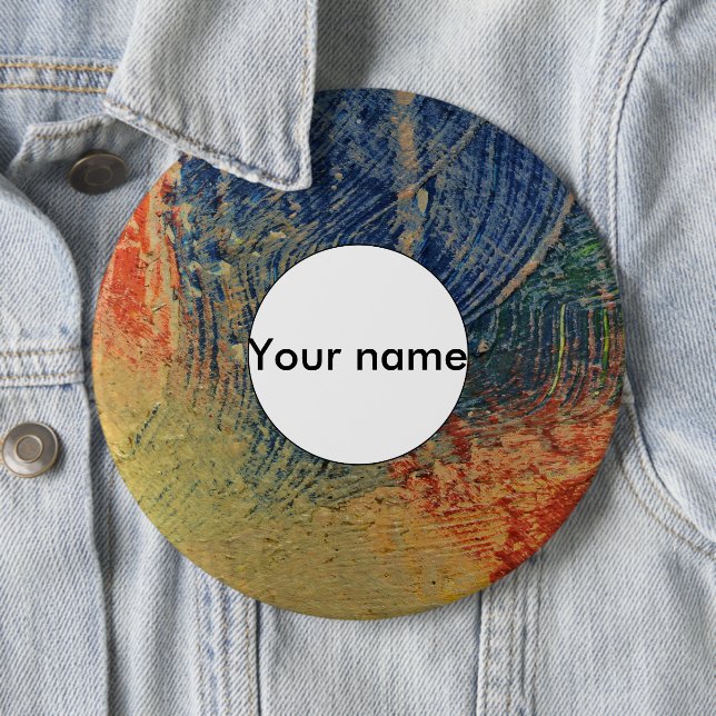3 colours paint 6 inch round button (In Situ)