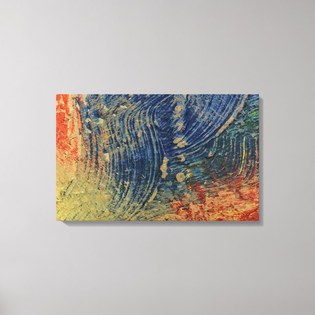 3 colours paint canvas print (Front)