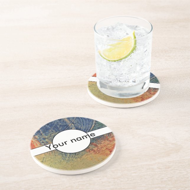 3 colours paint coaster (Side)