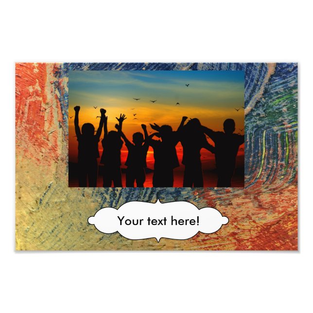 3 colours paint photo print (Front)