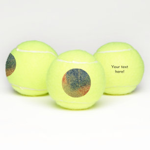 3 colours paint tennis balls