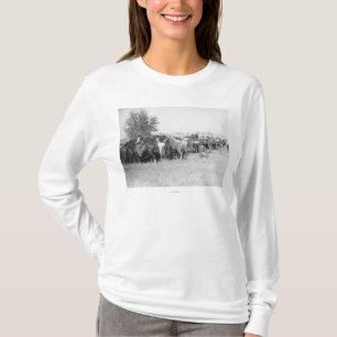 3 Cowboys Roping Horses PhotographSouth Dakota T-Shirt