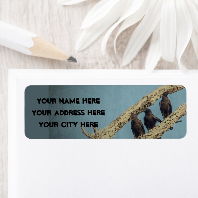 3 Crows Return Address labels (Insitu)