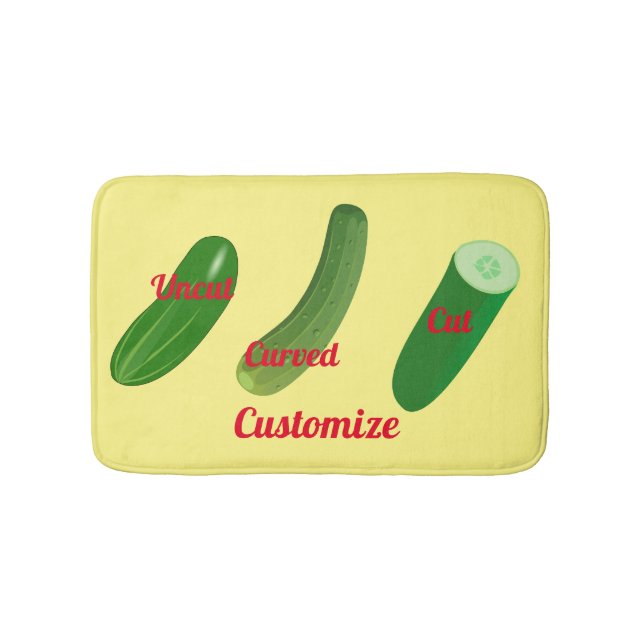 3 Cucumbers Thunder_Cove Bath Mat (Front)