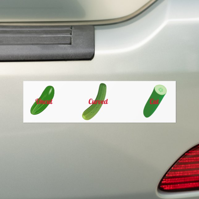 3 Cucumbers Thunder_Cove Bumper Sticker (On Car)