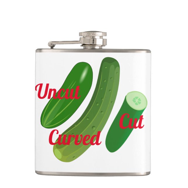3 Cucumbers Thunder_Cove Hip Flask (Front)