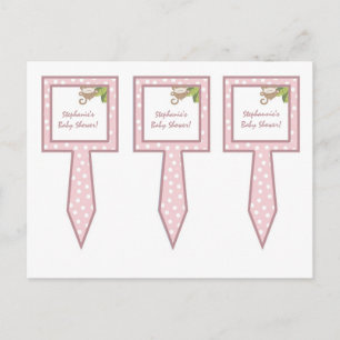 3 Cup Cake Picks Safari Jungle Giraffe Pink Invitation Postcard