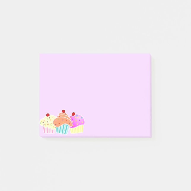 3 Cupcakes Sticky Note (Front)