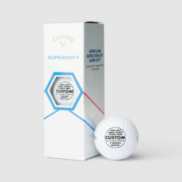 3 Custom Personalized Callaway Supersoft Golf Balls