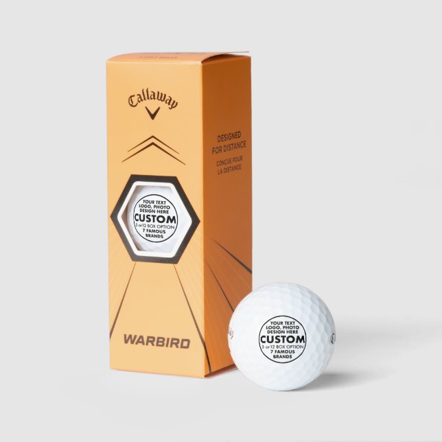 3 Custom Personalized Callaway Warbird Golf Balls (Packaging)