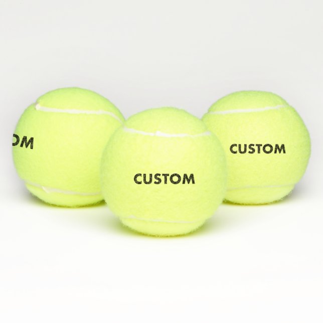 3 Custom Personalized Tennis Balls Blank Template (Multi)