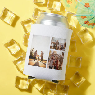 3 Custom Photo Collage Personalized Can Cooler
