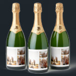 3 Custom Photo Collage Personalized Sparkling Wine Label<br><div class="desc">Introducing our personalized photo collage sparkling wine labels - the perfect way to add a personal touch to your special occasion! Whether it's a graduation, a family gathering, a trip with friends, or a special celebration, our high-quality sparkling wine labels are the perfect way to showcase your favourite memories. Our...</div>