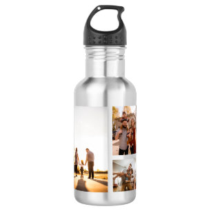 3 Custom Template Photo Collage 532 Ml Water Bottle