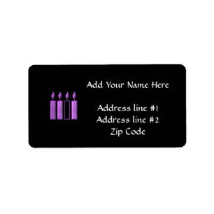 "3-D" Advent Wreath Candles Label