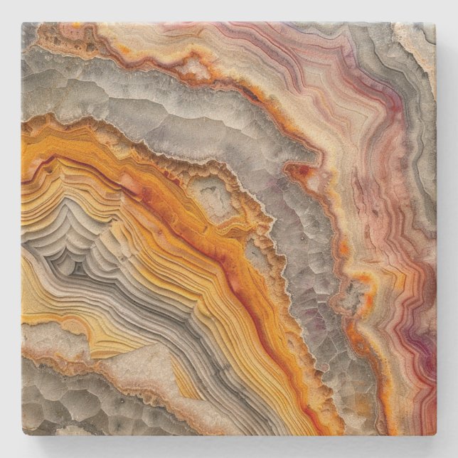 3 D Agate Stone Coaster (Front)