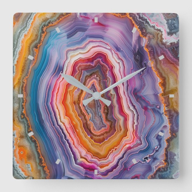 3 D Agate Wall Clock (Front)