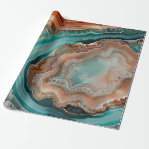 3 D Agate Wrapping Paper