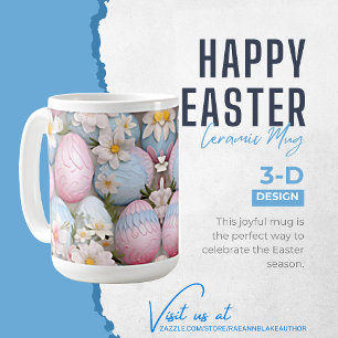 3-D Joyeux Oeufs de Pâques Mug en céramique