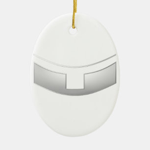 3-D Look Silver Priest's or Minister's Collar Ceramic Ornament