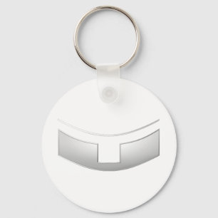 3-D Look Silver Priest's or Minister's Collar Keychain