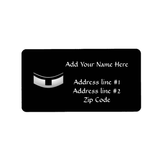3-D Look Silver Priest's or Minister's Collar Label (Front)