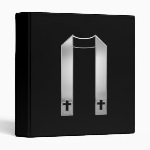 3-D Look Silver Priest's Stole Binder