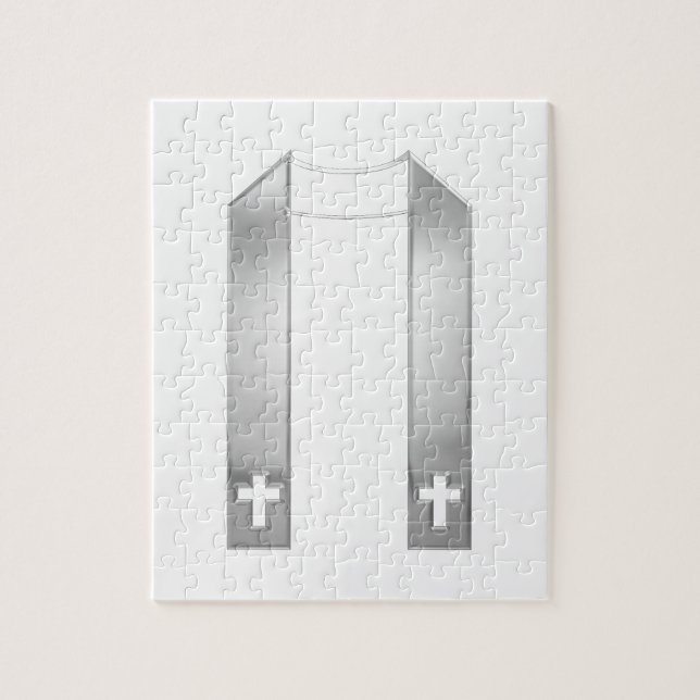 3-D Look Silver Priest's Stole Jigsaw Puzzle (Vertical)