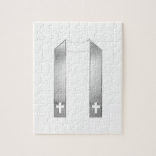 3-D Look Silver Priest's Stole Jigsaw Puzzle