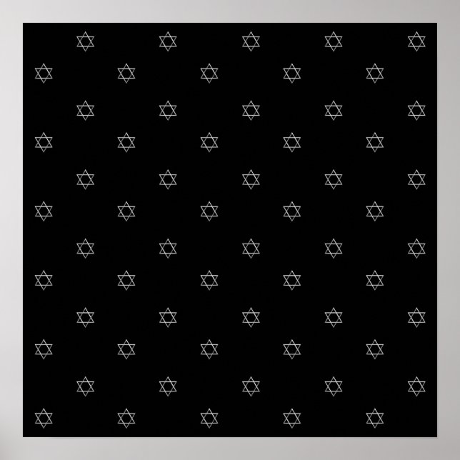 3-D Look Silver Star of David Poster (Front)