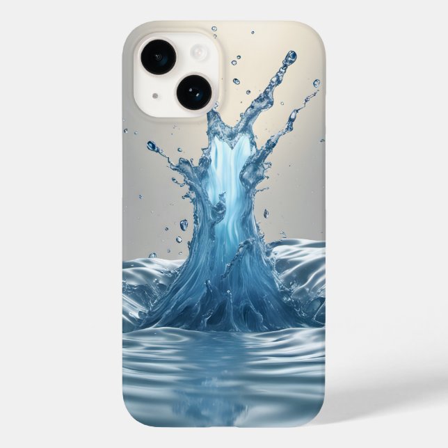 3-D Water Splash Case-Mate iPhone Case (Back)